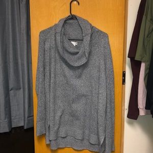 Grey turtleneck sweater